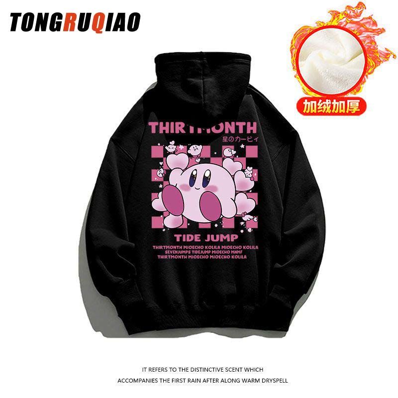 Cartoon Anime Star Kirby Autumn Winter Children Hoodie Kawaii Cute Girl Top Long Sleeve Sweatshirt Kids Clothes Pullover Sweater