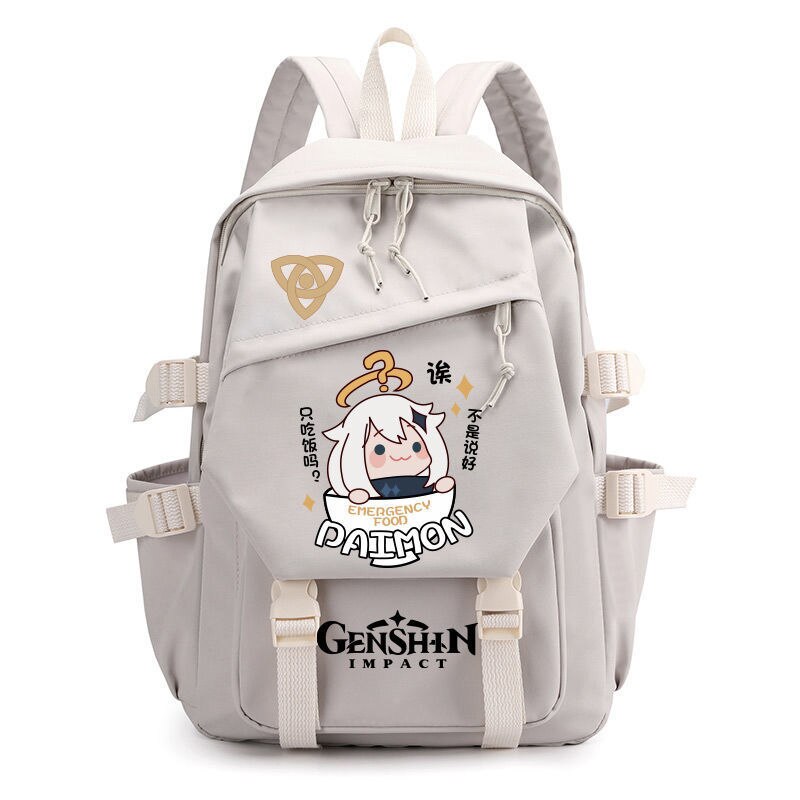 Genshin Impact Anime Cosplay Unisex Students School Bag Backpack Xiao Cartoon Bookbag Laptop Travel Rucksack Outdoor Kids Gifts