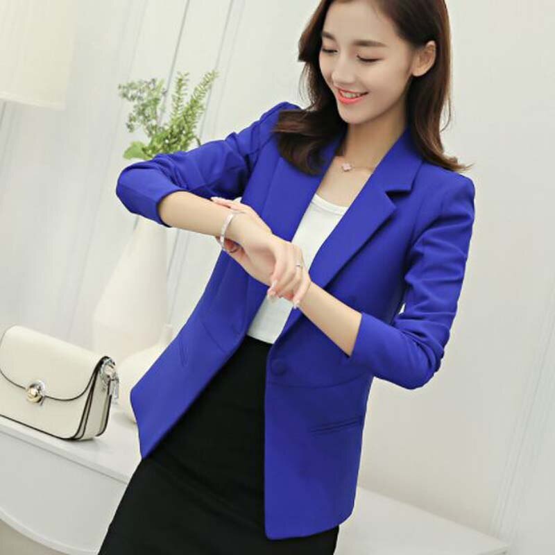 Women Blazer Casual Slim Blazers Jackets Work Coat Outerwear Fashion Spring Career Female Jacket Office