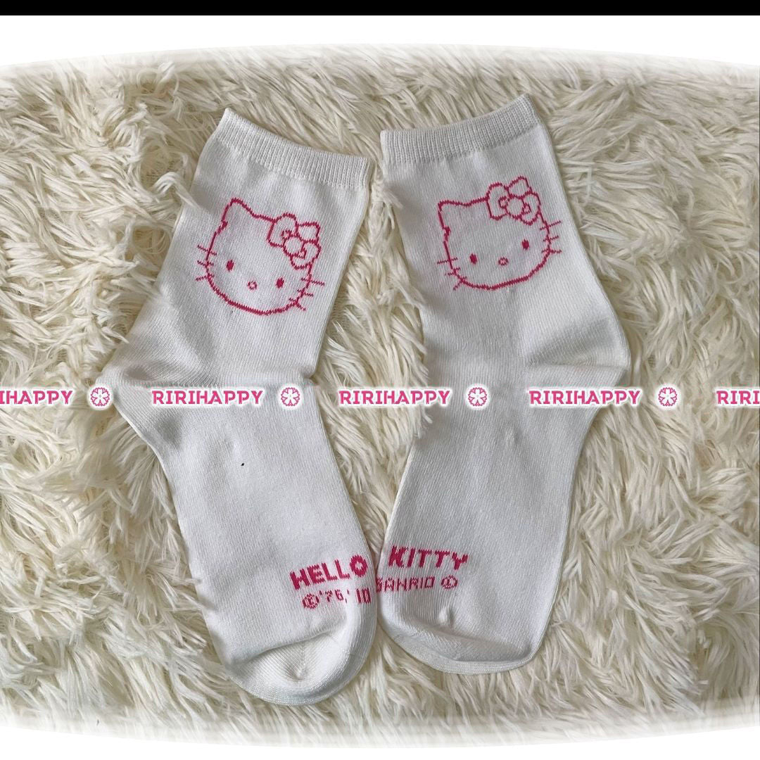 Sanrio Accessories Socks Anime Hello Kitty Kuromi Melody Cinnamoroll Long Tube Harajuku Keep Warm Casual Socks Girl Gift