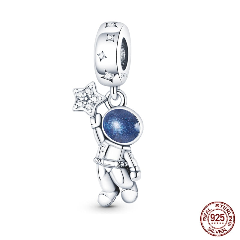 Fit Pandora 925 Original Bracelet Chameleon Luminous Firefly Butterfly Silver Charms Beads For DIY Christmas Jewelry Gift Making