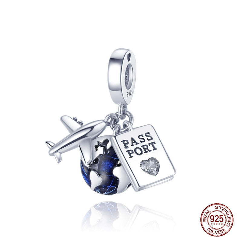 Fit Pandora 925 Original Bracelet Chameleon Luminous Firefly Butterfly Silver Charms Beads For DIY Christmas Jewelry Gift Making