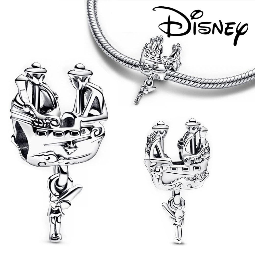 Disney Stitch Minnie Mouse Winnie Charms Dangle Fit Charms Silver 925 Original Bracelet Beads Charm for Pendant Jewelry Gift