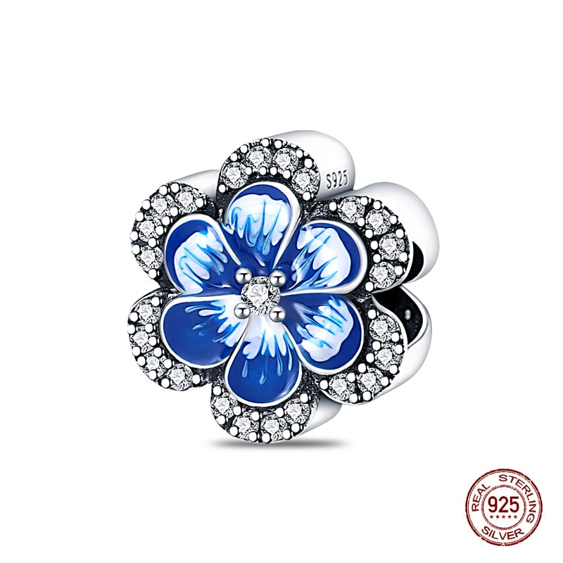 Fit Pandora 925 Original Bracelet Chameleon Luminous Firefly Butterfly Silver Charms Beads For DIY Christmas Jewelry Gift Making