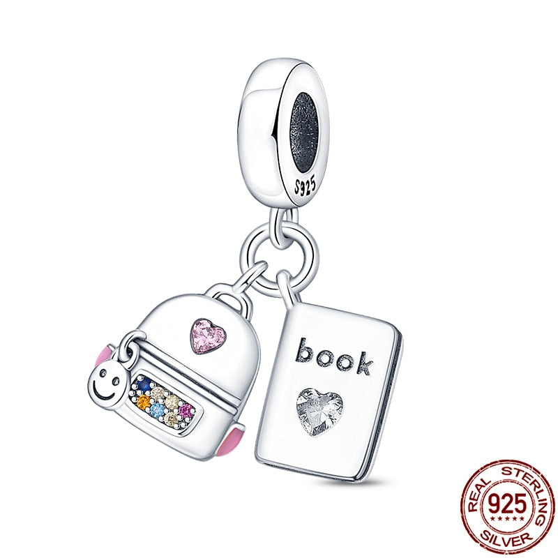 Fit Pandora 925 Original Bracelet Chameleon Luminous Firefly Butterfly Silver Charms Beads For DIY Christmas Jewelry Gift Making