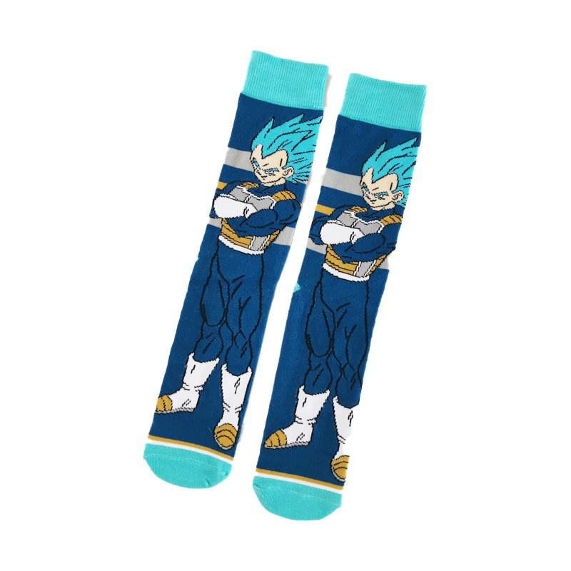 Bandai Anime Dragon Ball Z Large Size Men's socks with print Anime figures Frieza Piccolo Goku Cartoon sports Socks for boy gift