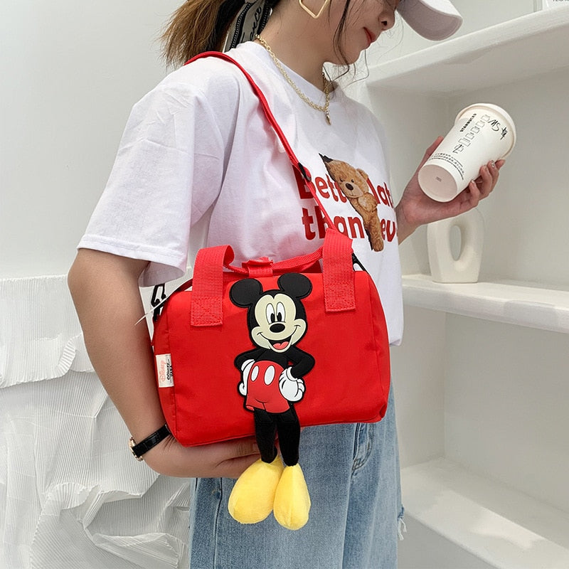 New Disney Shoulder Bags Cartoons Mickey Mouse Nylon Bag Women Messenger Bag Cute Anime Fashion Handbag Gifts for A Girls