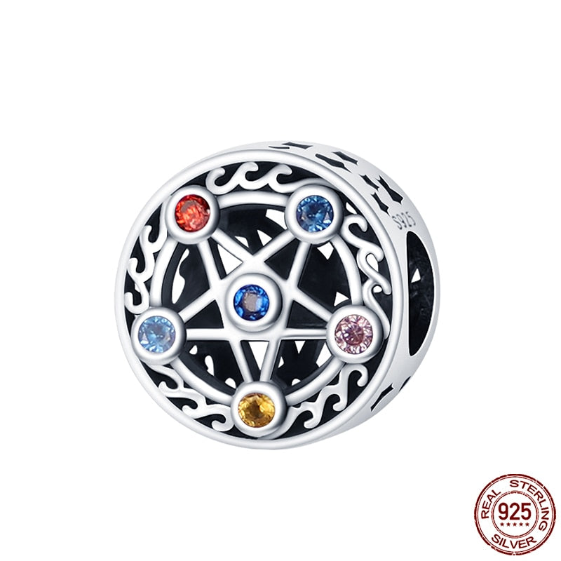 Hot Sale Charms Fit Pandora 925 Original Bracelet 925 Silver Owl With Blue Zircon Red Heart Charms Beads Fine DIY Jewelry Making