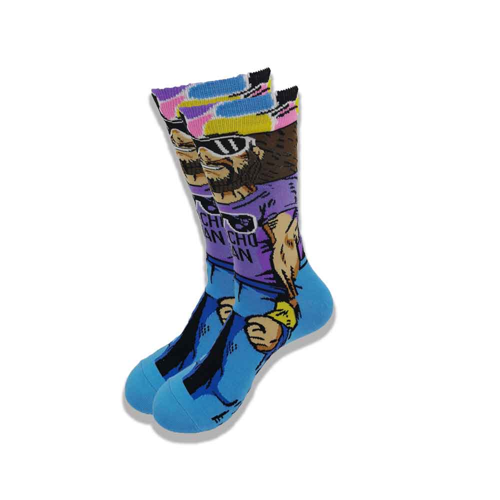 Street Style hiphop personalized Novelty  sock men weird comic style men socks funny autumn winter cotton warm dress socks