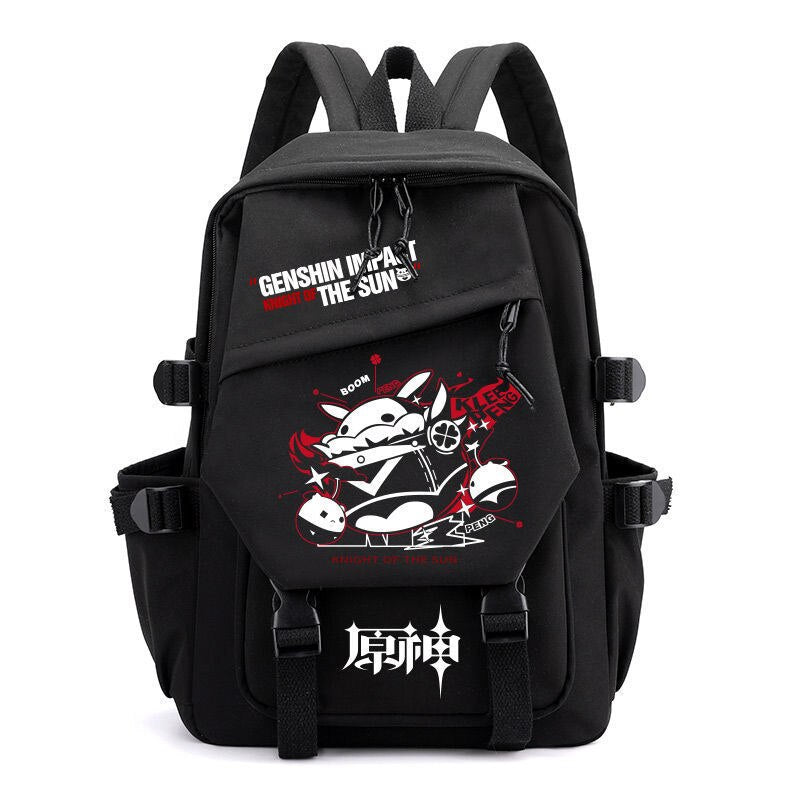 Genshin Impact Anime Cosplay Unisex Students School Bag Backpack Xiao Cartoon Bookbag Laptop Travel Rucksack Outdoor Kids Gifts
