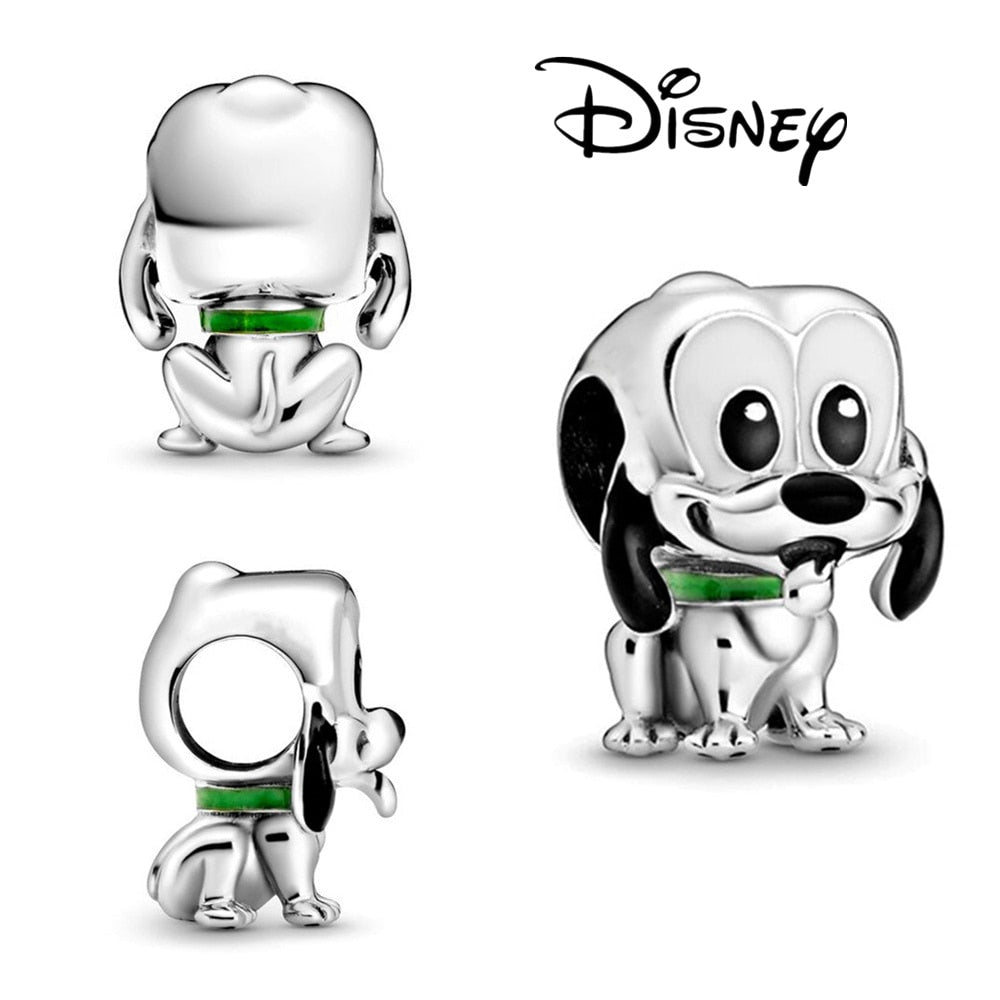 Disney Stitch Minnie Mouse Winnie Charms Dangle Fit Charms Silver 925 Original Bracelet Beads Charm for Pendant Jewelry Gift