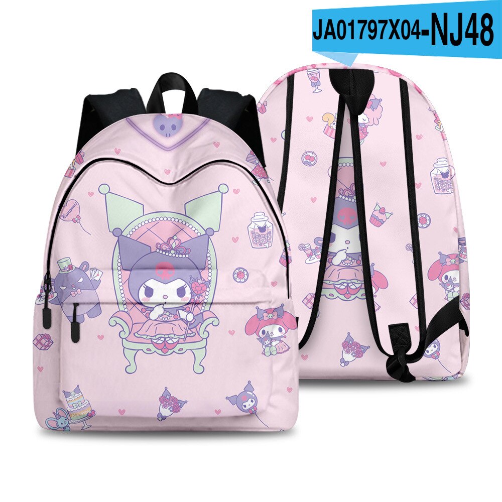 Sanrio Kulomi 3d Printed Backpack Boys Girls School Bag Teenager School Backpacks Women Men Bookbag College Fashion Backpack