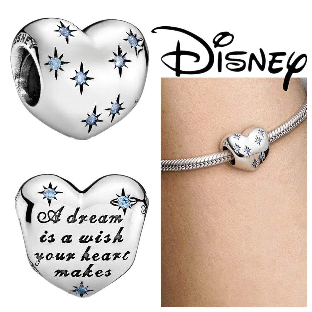 Disney Stitch Minnie Mouse Winnie Charms Dangle Fit Charms Silver 925 Original Bracelet Beads Charm for Pendant Jewelry Gift