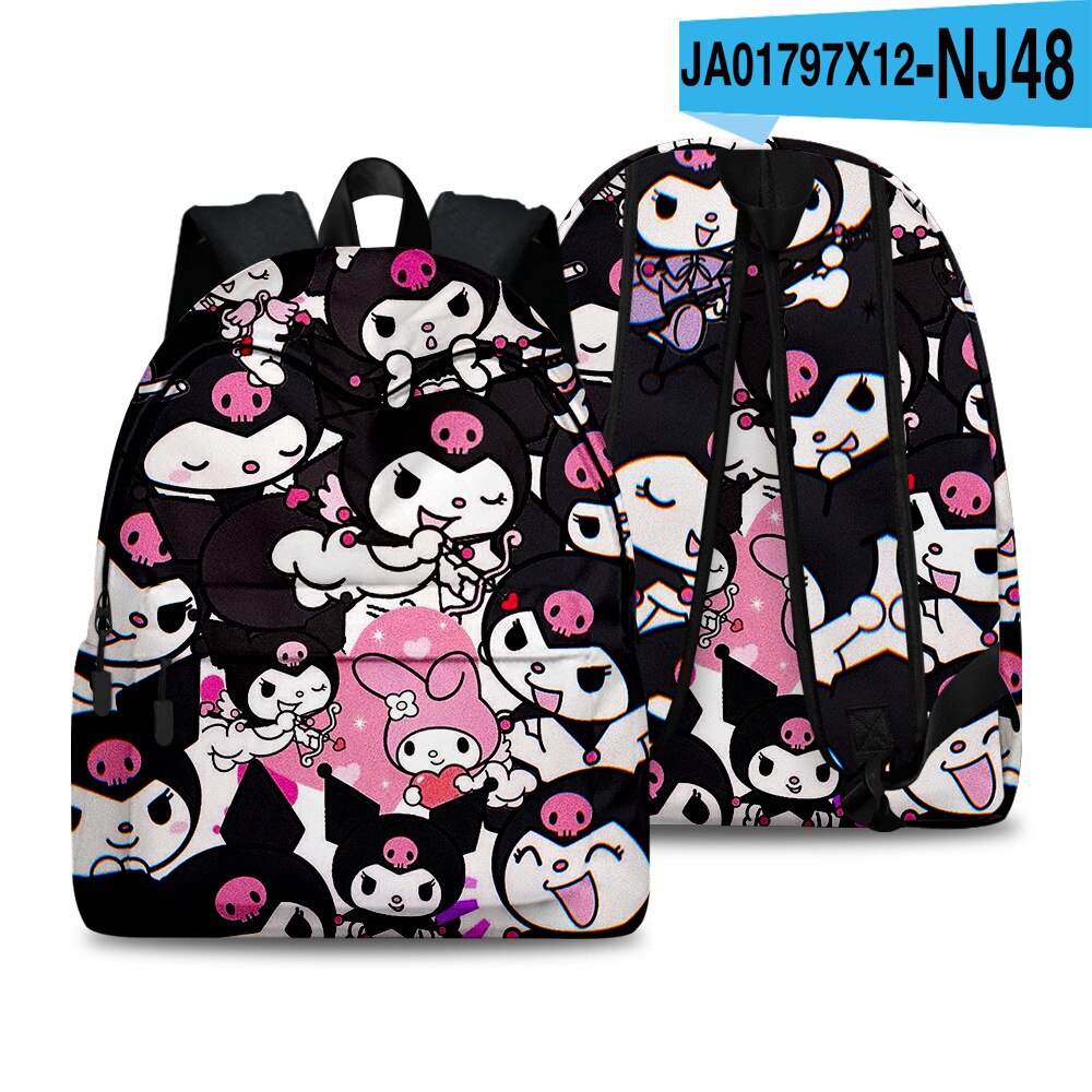 Sanrio Kulomi 3d Printed Backpack Boys Girls School Bag Teenager School Backpacks Women Men Bookbag College Fashion Backpack