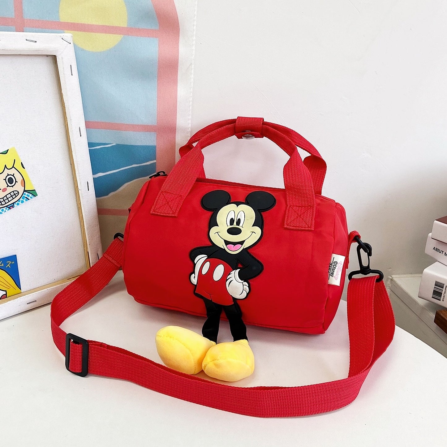 New Disney Shoulder Bags Cartoons Mickey Mouse Nylon Bag Women Messenger Bag Cute Anime Fashion Handbag Gifts for A Girls