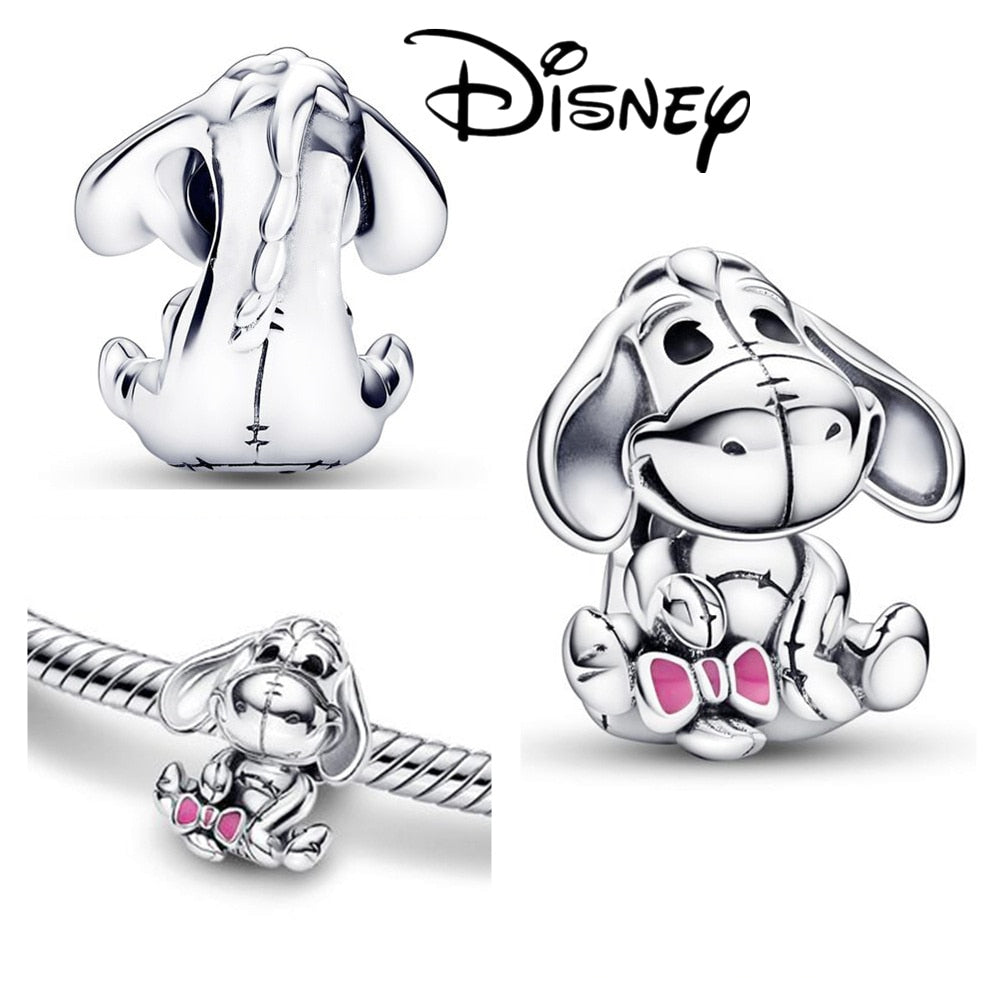 Disney Stitch Minnie Mouse Winnie Charms Dangle Fit Charms Silver 925 Original Bracelet Beads Charm for Pendant Jewelry Gift