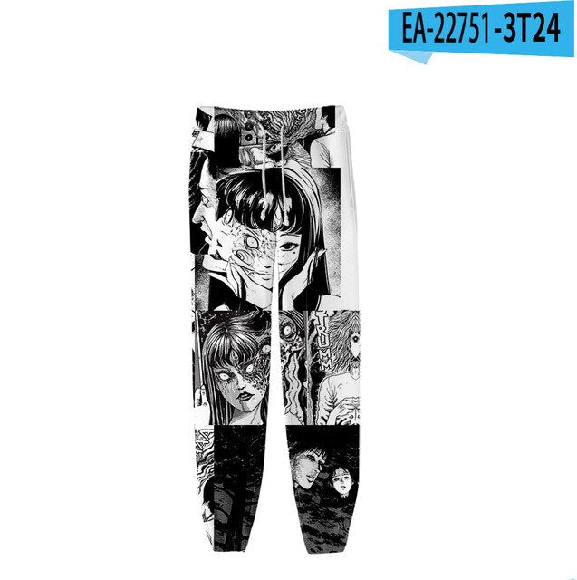 Japan Horror Manga Junji Ito Sweat Pants 3D Joggers Pants Men/Women Trousers Hip Hop Sweatpants Pantalon Homme Boy girls