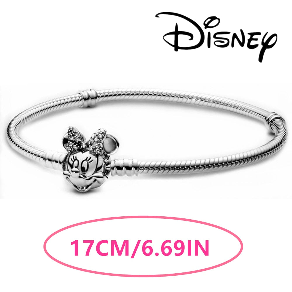 Disney Stitch Minnie Mouse Winnie Charms Dangle Fit Charms Silver 925 Original Bracelet Beads Charm for Pendant Jewelry Gift