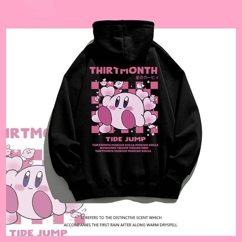 Cartoon Anime Star Kirby Autumn Winter Children Hoodie Kawaii Cute Girl Top Long Sleeve Sweatshirt Kids Clothes Pullover Sweater