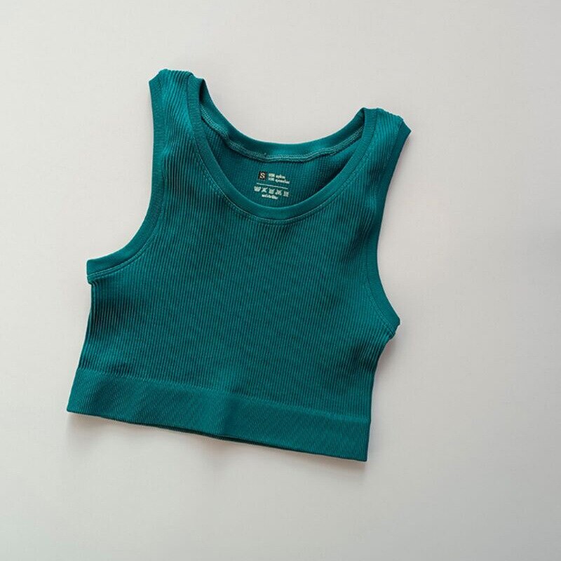 NHKDSASA Women's Top Sexy Crop Top Female Seamless Underwear Tank Top Girls Summer Cami T-shirt Sexy Lingerie Sports Camisole