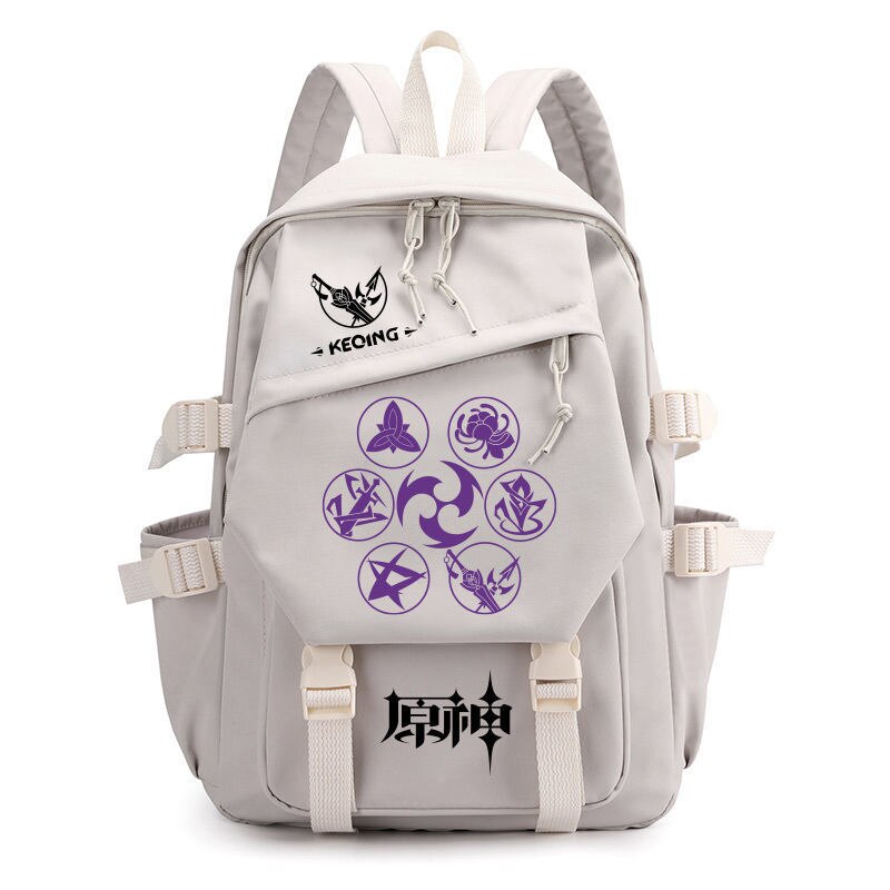 Genshin Impact Anime Cosplay Unisex Students School Bag Backpack Xiao Cartoon Bookbag Laptop Travel Rucksack Outdoor Kids Gifts