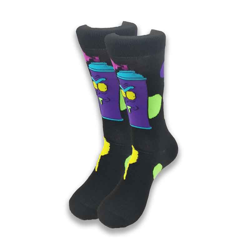 Street Style Hiphop Personalized Novelty Horror Sock Men Weird Comic Style Men Socks Funny Autumn Winter Cotton Warm Dress Socks