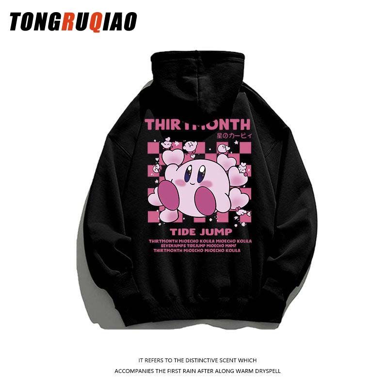 Cartoon Anime Star Kirby Autumn Winter Children Hoodie Kawaii Cute Girl Top Long Sleeve Sweatshirt Kids Clothes Pullover Sweater