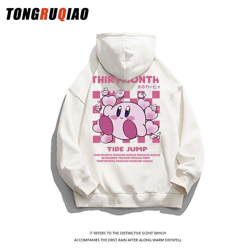 Cartoon Anime Star Kirby Autumn Winter Children Hoodie Kawaii Cute Girl Top Long Sleeve Sweatshirt Kids Clothes Pullover Sweater