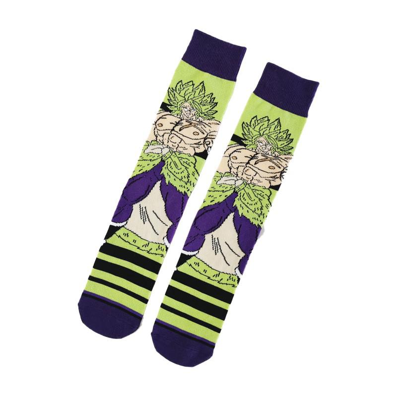 Bandai Anime Dragon Ball Z Large Size Men's socks with print Anime figures Frieza Piccolo Goku Cartoon sports Socks for boy gift