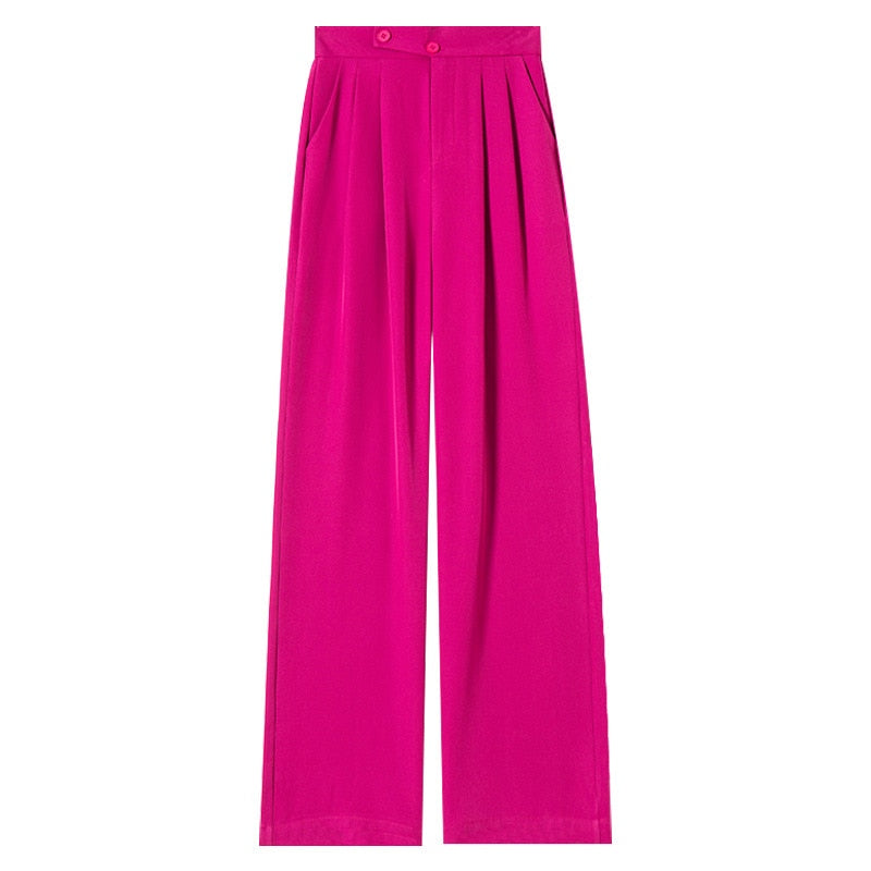 High Waist Loose Wide Leg Pants for Women Spring Autumn New Female Dress Pant White Suits Pants Ladies Long Trousers Casual