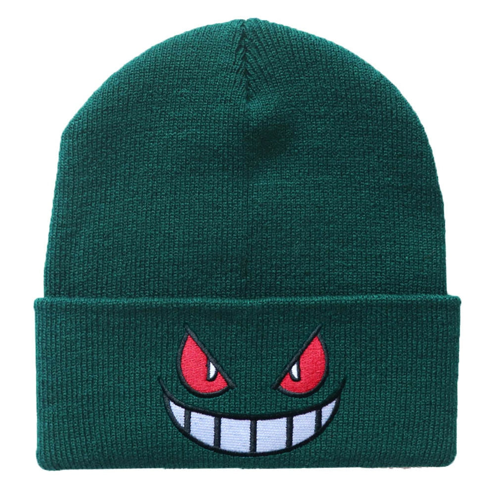 6 Styles Unisex Winter Outdoor Beanie for Child Knitted Gengar Hood Hat for Kids Casual Outside Halloween Hats