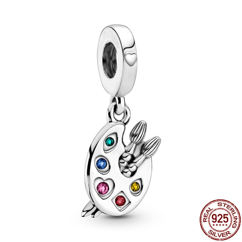 NEW plata ley 925 Sterling Silver Bear Balloon Mom Beads Charm Fit Original Pandora Bracelets Charm For Women Jewelry DIY Gift
