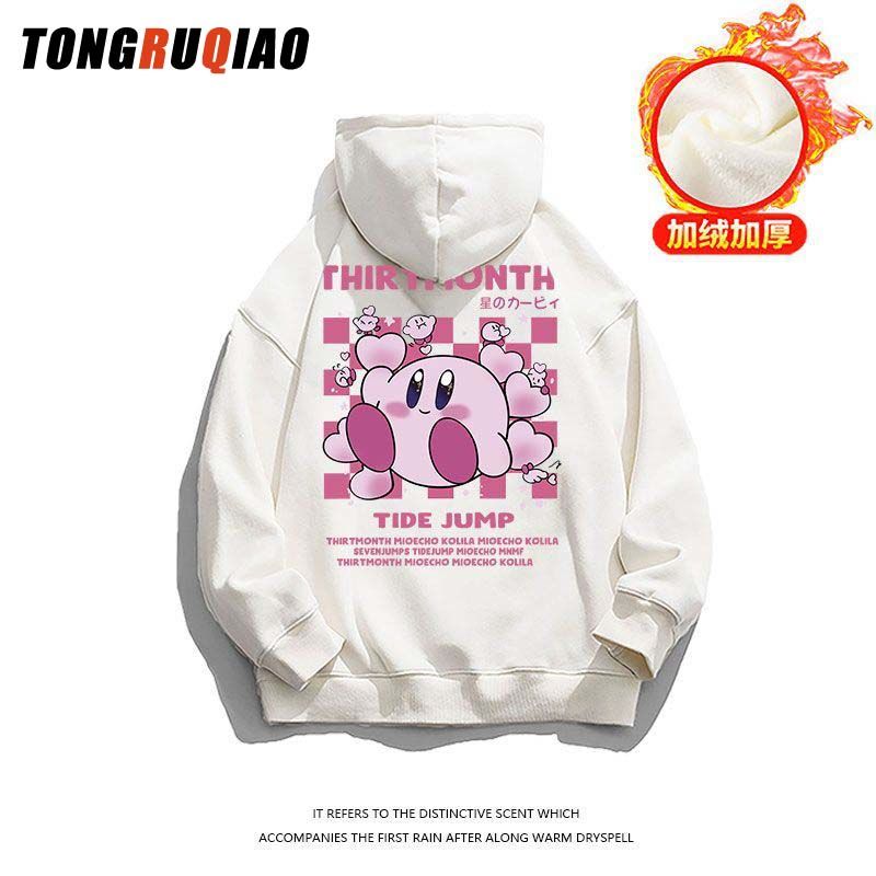 Cartoon Anime Star Kirby Autumn Winter Children Hoodie Kawaii Cute Girl Top Long Sleeve Sweatshirt Kids Clothes Pullover Sweater