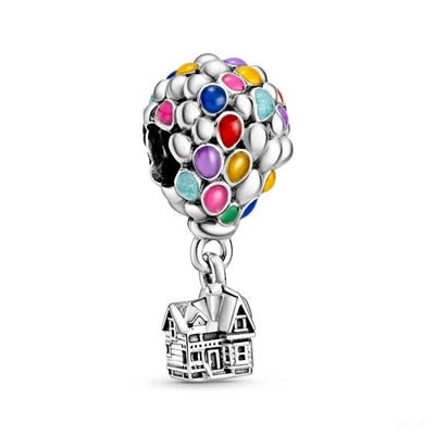 NEW plata ley 925 Sterling Silver Bear Balloon Mom Beads Charm Fit Original Pandora Bracelets Charm For Women Jewelry DIY Gift