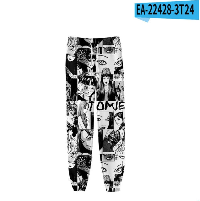 Japan Horror Manga Junji Ito Sweat Pants 3D Joggers Pants Men/Women Trousers Hip Hop Sweatpants Pantalon Homme Boy girls