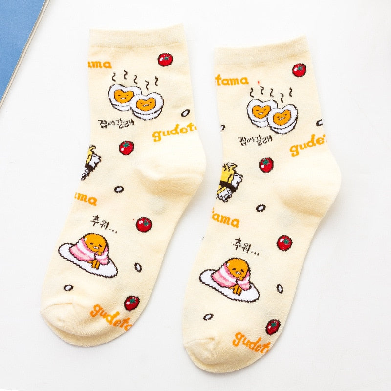 Kawaii Sanrio Women's Socks Cartoon Hello Kitty My Melody Harajuku Mid-tube Cotton Sports Breathable Student Sock Christmas Gift