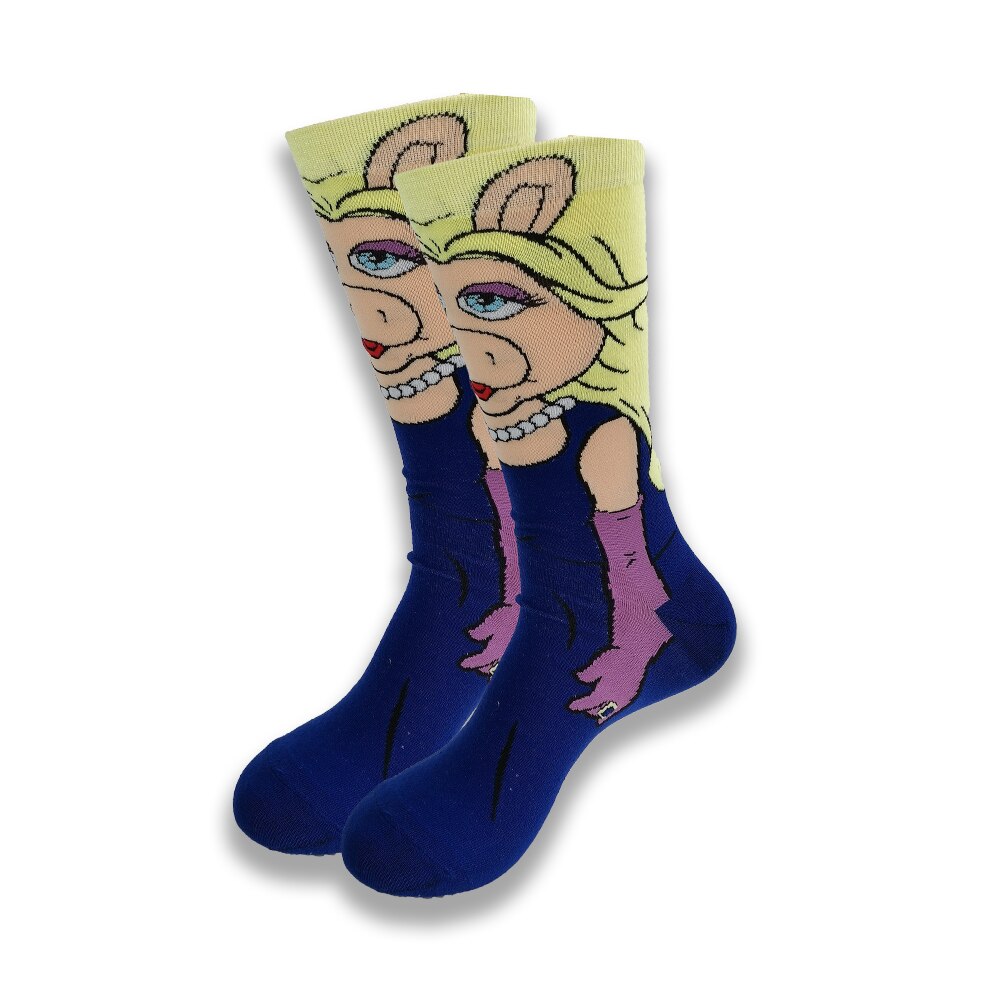 Street Style hiphop personalized Novelty  sock men weird comic style men socks funny autumn winter cotton warm dress socks