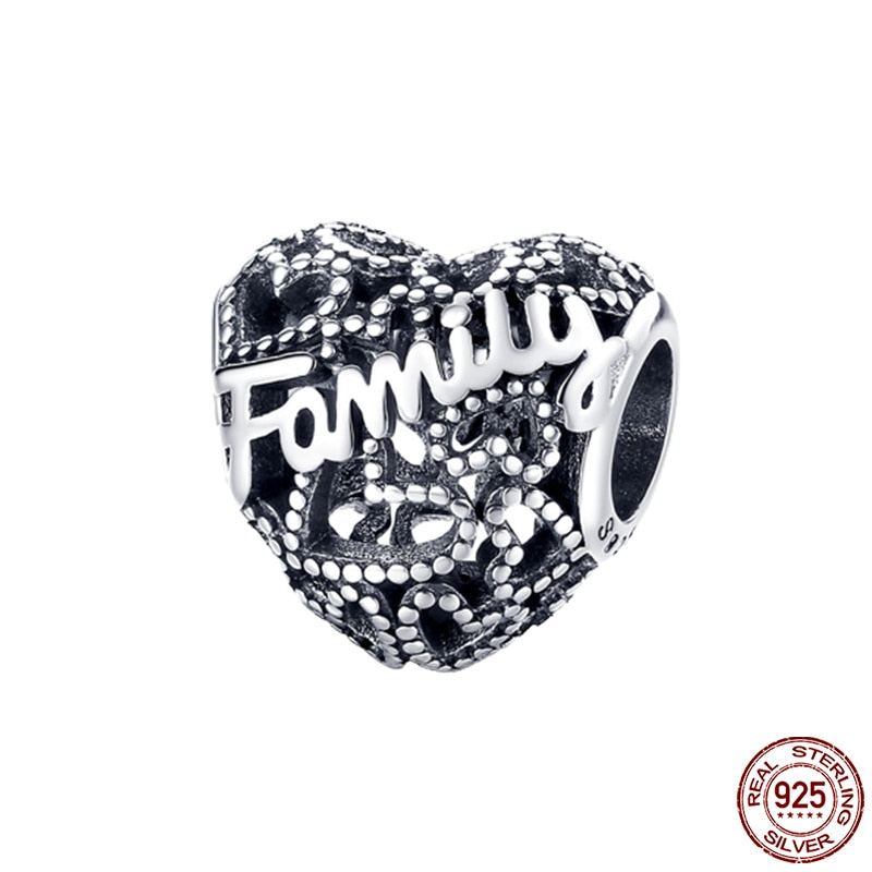 Hot Sale Charms Fit Pandora 925 Original Bracelet 925 Silver Owl With Blue Zircon Red Heart Charms Beads Fine DIY Jewelry Making