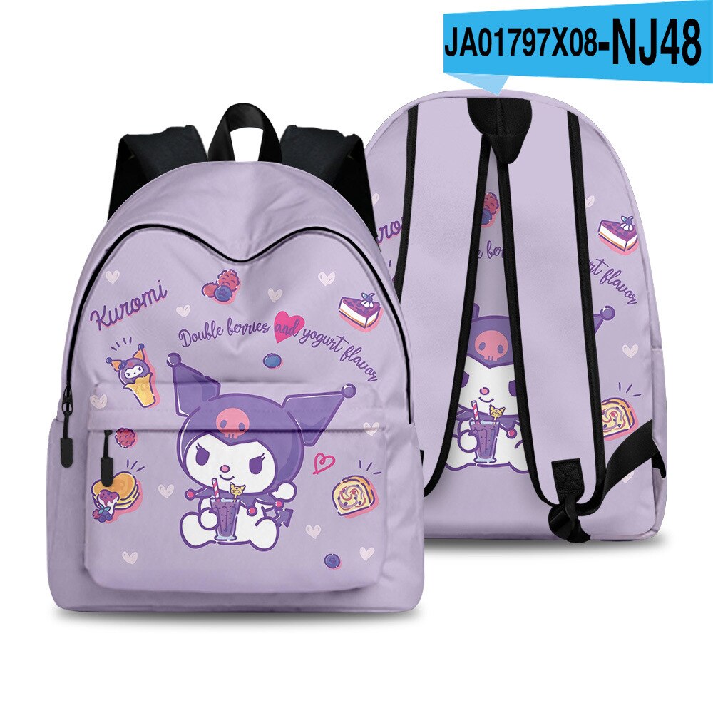 Sanrio Kulomi 3d Printed Backpack Boys Girls School Bag Teenager School Backpacks Women Men Bookbag College Fashion Backpack