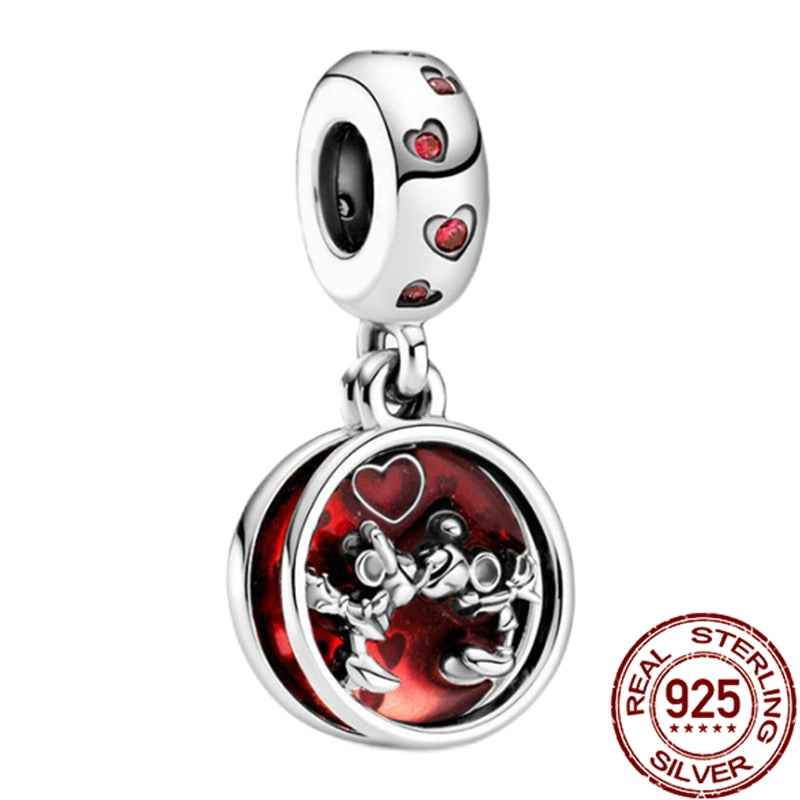 NEW plata ley 925 Sterling Silver Bear Balloon Mom Beads Charm Fit Original Pandora Bracelets Charm For Women Jewelry DIY Gift