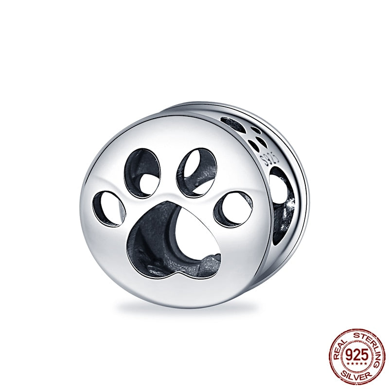 Hot Sale Charms Fit Pandora 925 Original Bracelet 925 Silver Owl With Blue Zircon Red Heart Charms Beads Fine DIY Jewelry Making