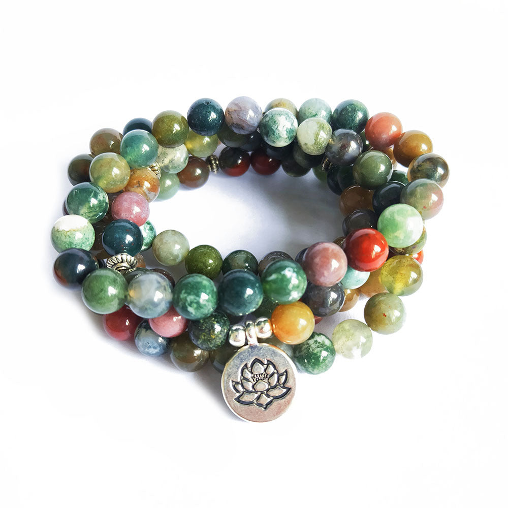 108 Bracelets Indian Agate Popular Amazon Multi-Layer Bracelet Jewelry In Europe And America