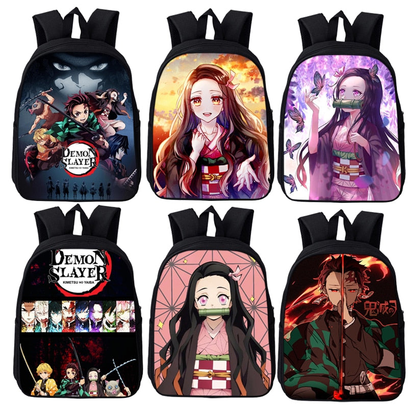 Anime Kamado Nezuko Backpack Toddler Demon Slayer Kindergarten Bags Bookbags Children Mini School Bags Kids Preschool