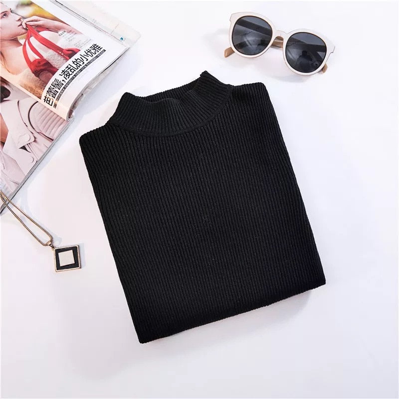 Marwin New-coming Autumn Winter Top Pull Femme Turtleneck Pullovers Sweaters Long Sleeve Slim Oversize Women's Sweater