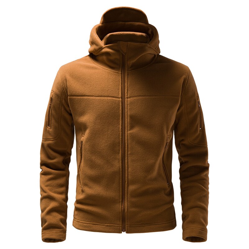Spring and Autumn New Men's Pure Color Windproof Jacket Fashion Hooded Casual Jacket Outdoor Mountaineering Wear