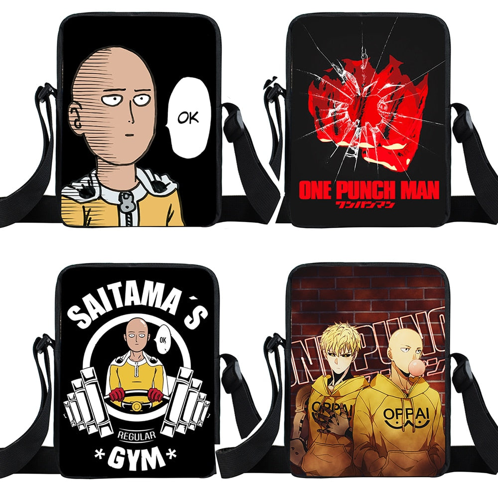 Anime One Punch Woman Messenger Bag Saitama Genos Crossbody Bags Teenager Handbag ONE PUNCH-MANs Shoulder Bags Tote Bookbag