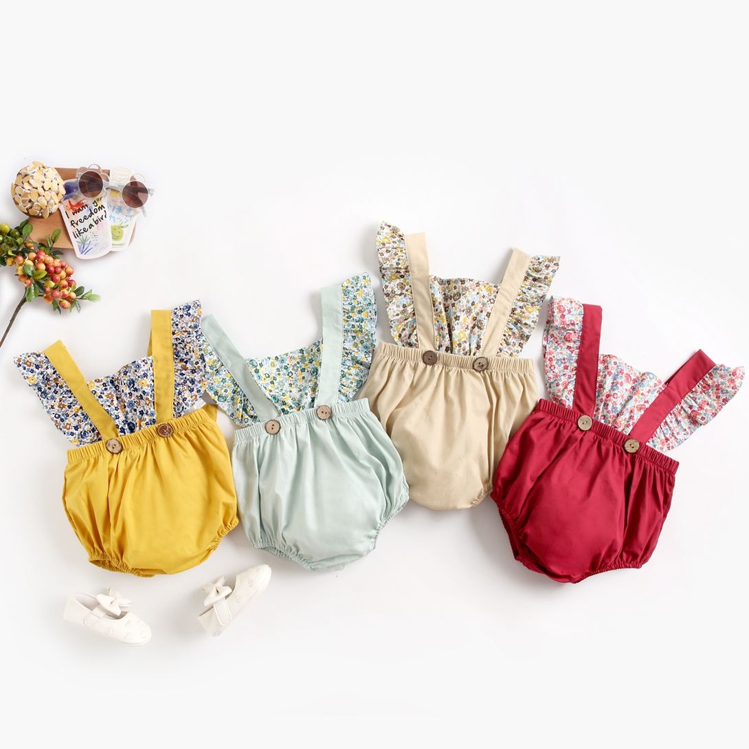 Pagliaccetti per neonate in cotone estivo Sanlutoz neonato principessa abbigliamento per bambini pagliaccetto per neonato con fiori carini