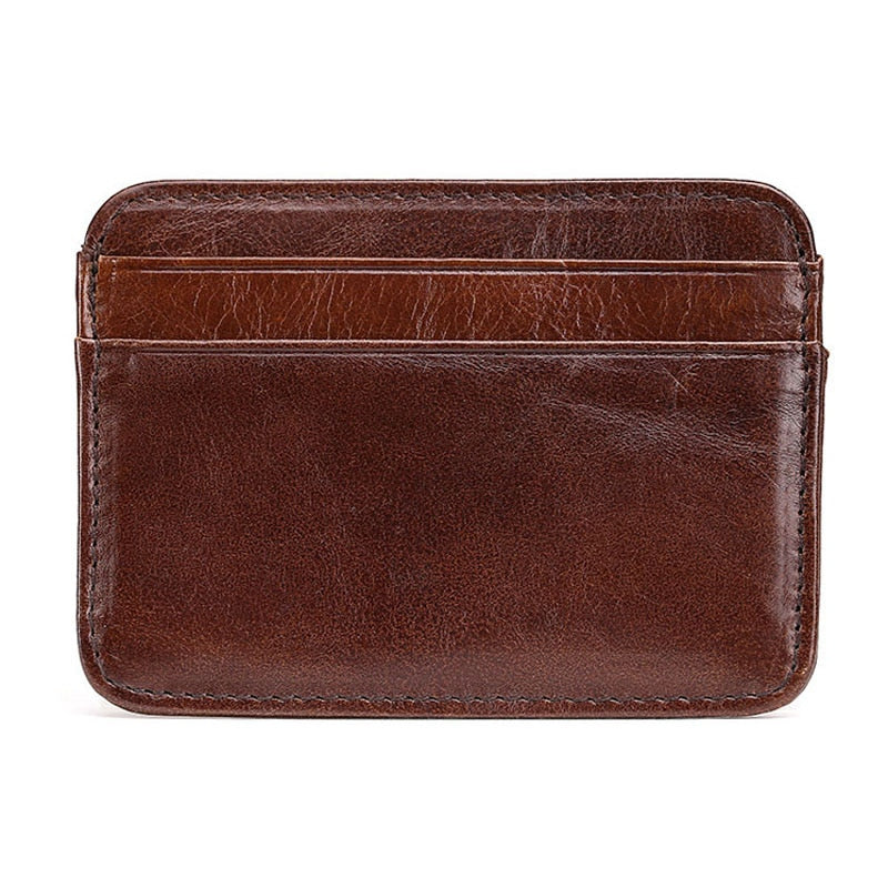 New Arrival Thin Vintage Men&#39;s Genuine Leather Small Wallet Slim Credit Card Holder Money Bag ID Card Case Mini Purse For Male