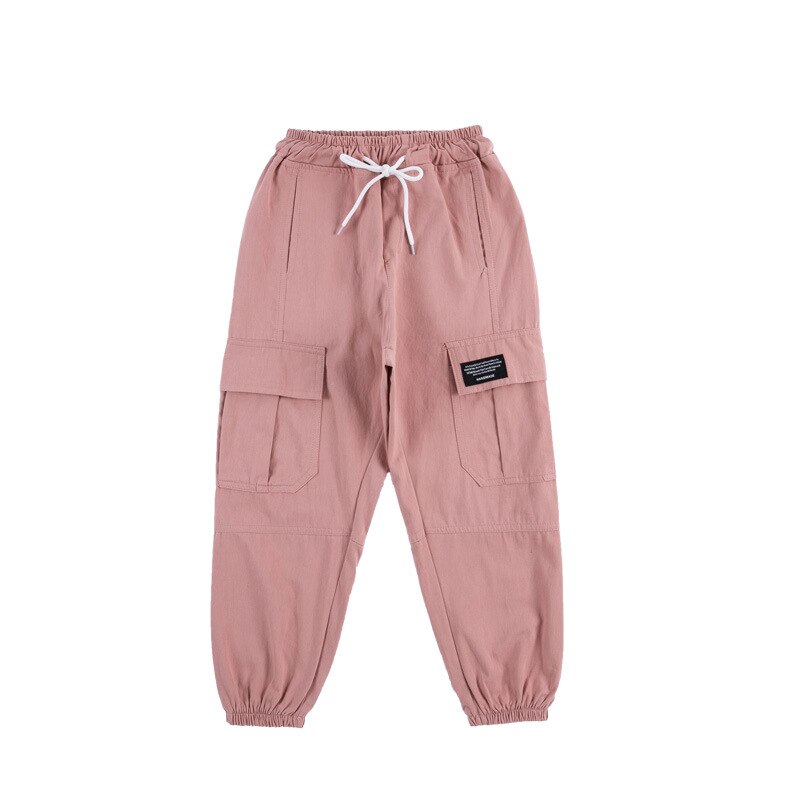 Trend Clothing Girls Pants Cotton Cargo Pants Multi-pocket Girls Sweatpants Elastic Waist Harem pants Kids Children Hip-hop Pant