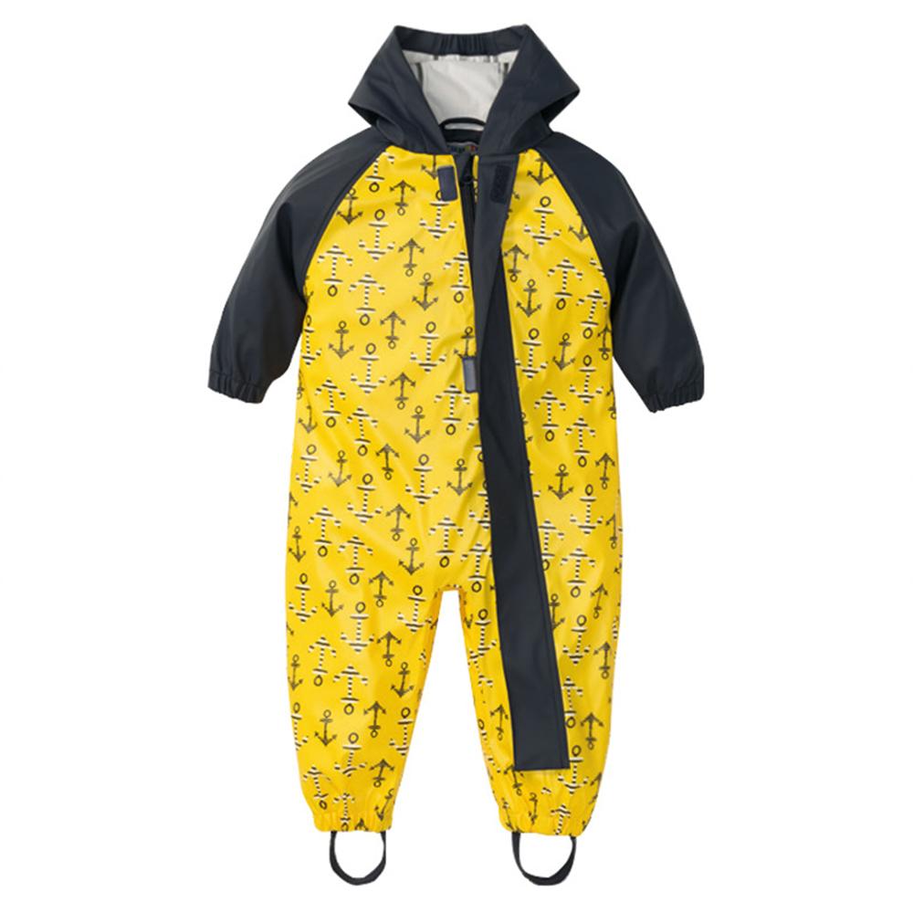 Kids Jumpsuit for Girls Waterproof Overall Girls PU Rain Pants Children Raincoat Baby Hooded Rainwear For Boys And Girls Clothes